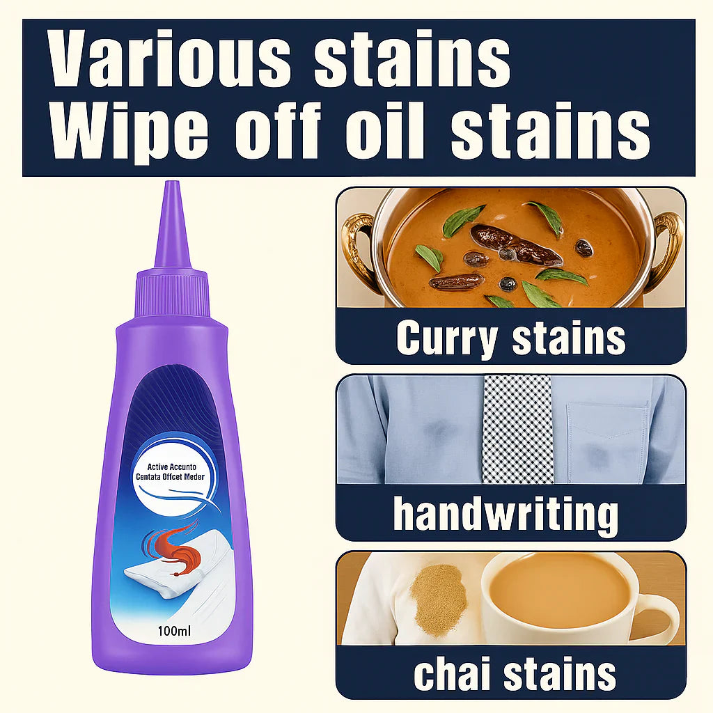 Active Enzyme Clothing Stain Remover – Powerful Stain Removal Agent (Pack of 2)