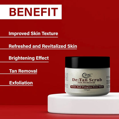 D-Tan Face Scrub | Deep Exfoliation to Remove Tan + Prevent Pimples – 100 gm