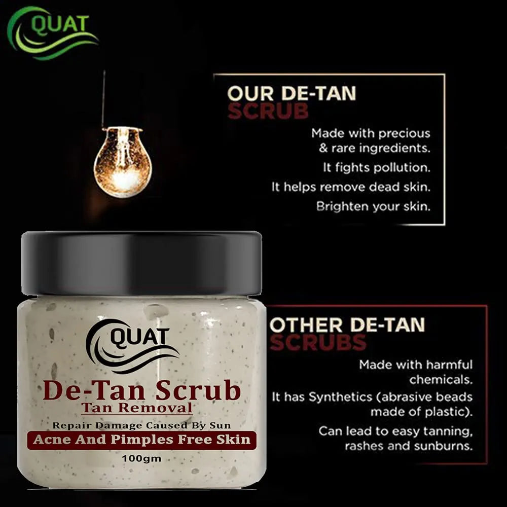 D-Tan Face Scrub | Deep Exfoliation to Remove Tan + Prevent Pimples – 100 gm
