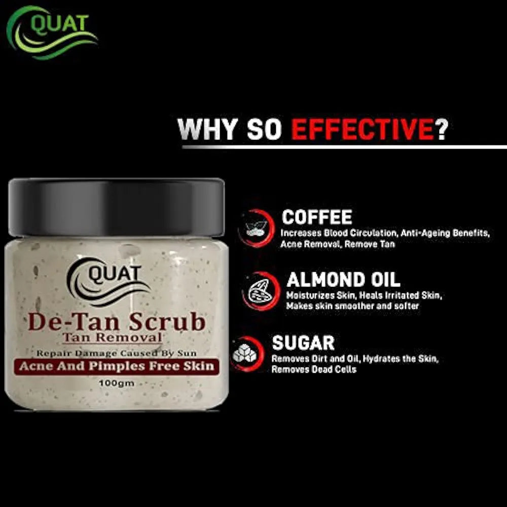 D-Tan Face Scrub | Deep Exfoliation to Remove Tan + Prevent Pimples – 100 gm