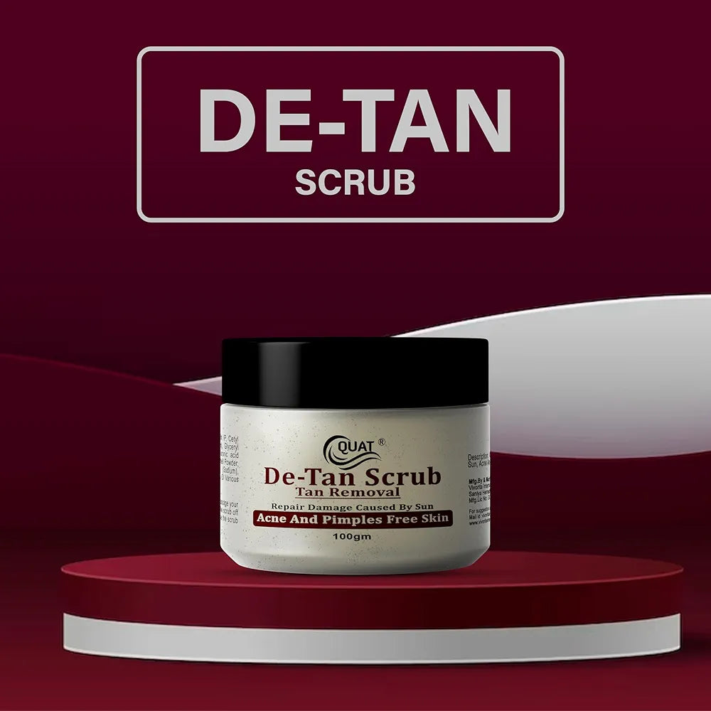 D-Tan Face Scrub | Deep Exfoliation to Remove Tan + Prevent Pimples – 100 gm