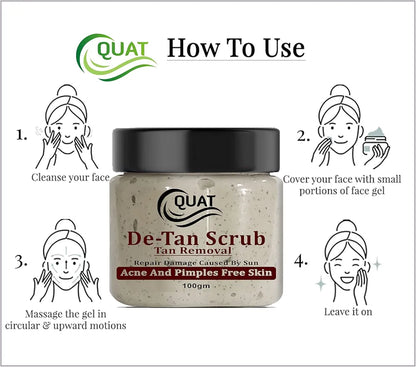 D-Tan Face Scrub | Deep Exfoliation to Remove Tan + Prevent Pimples – 100 gm